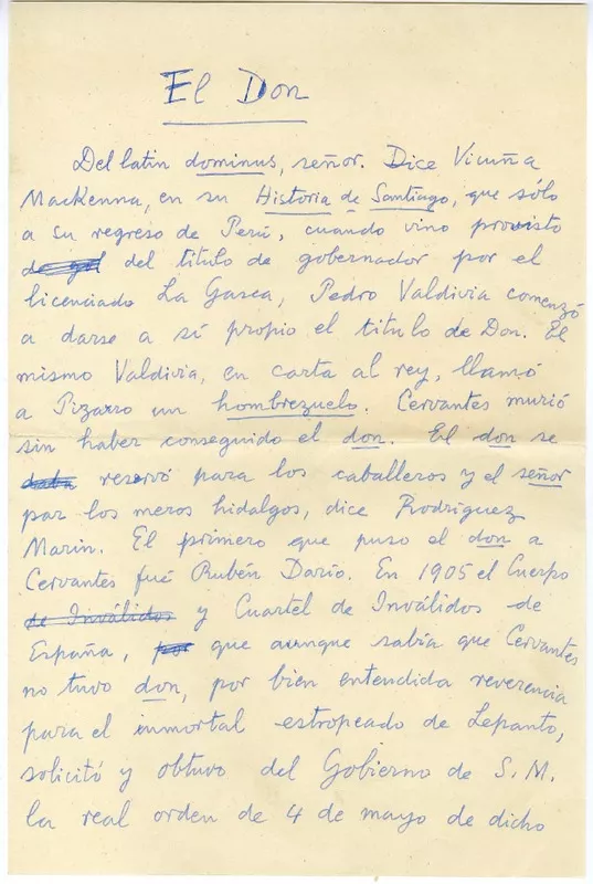 [Crónicas]  [manuscrito] Joaquín Edwards Bello.