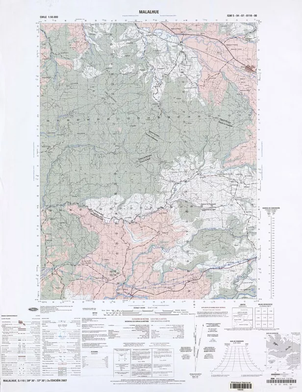 Malalhue  [material cartográfico] Instituto Geográfico Militar.