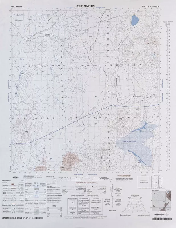 Cerro Miñiques  [material cartográfico] Instituto Geográfico Militar de Chile.