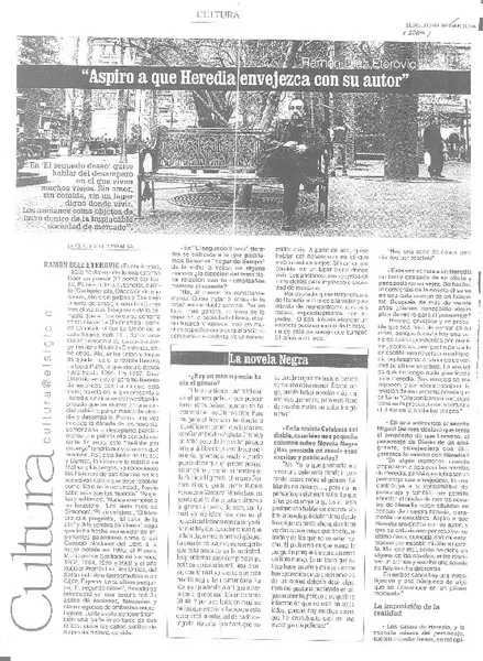 "Aspiro a que Heredia envejezca con su autor" (entrevista)  [artículo] Felipe Reyes F.