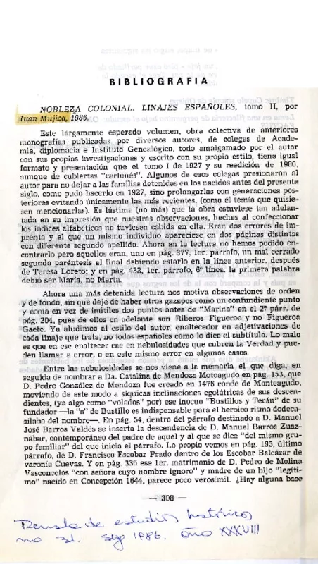 Nobleza colonial, linajes españoles  [artículo] J. Rafael Reyes Reyes.