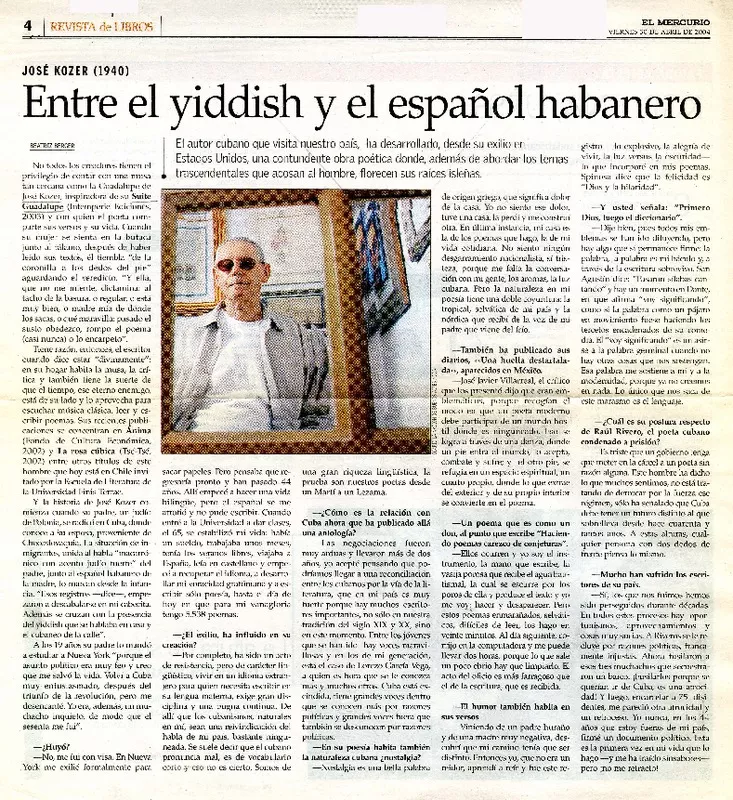 Entre el yiddish y el español habanero  [artículo] Beatriz Berger.