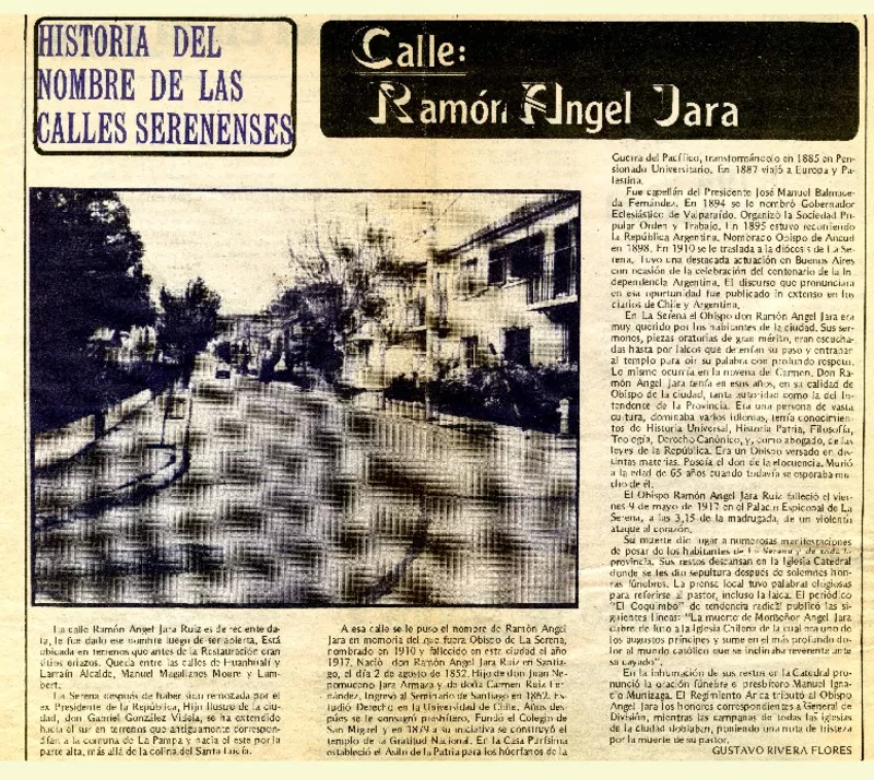 Calle, Ramón Angel Jara  [artículo] Gustavo Rivera Flores.
