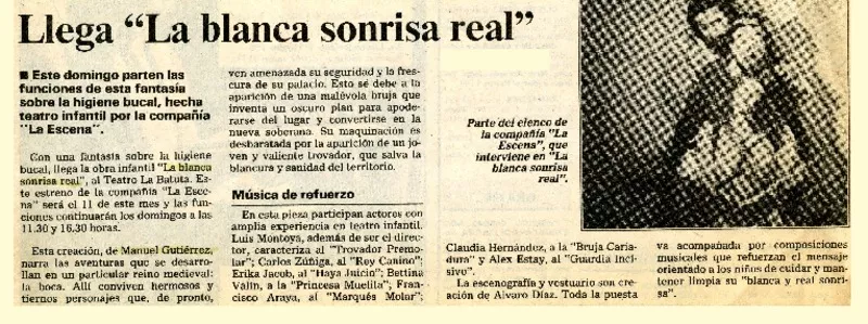 Llega "La blanca sonrisa real"  [artículo].