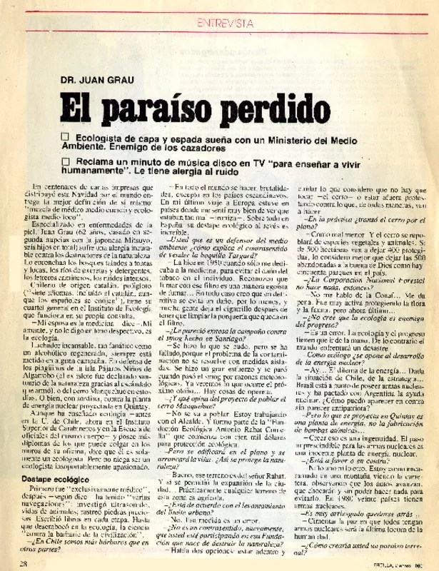 El paraíso perdido: [entrevista] [artículo] Raquel Correa.