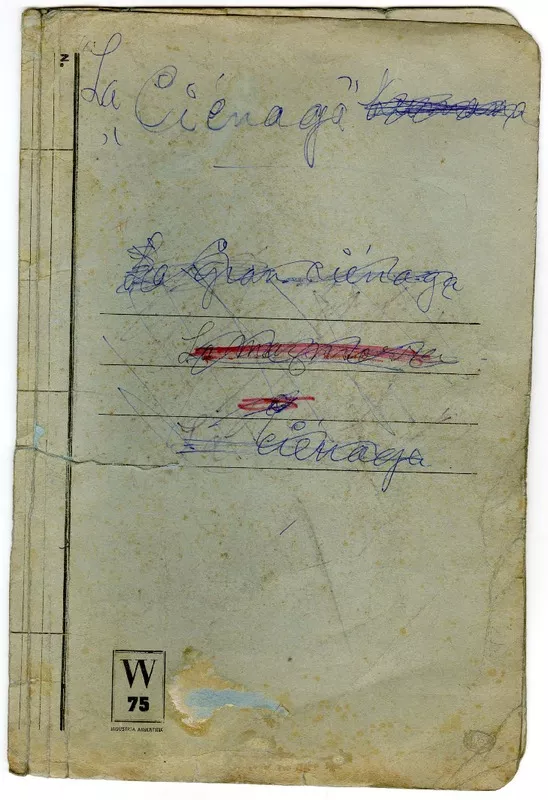 La ciénaga  [manuscrito] Matilde Ladrón de Guevara.