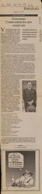 Cuanto miren los ojos creado sea  [artículo] ABM.