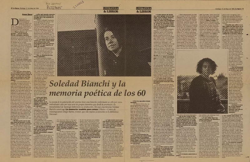 Soledad Bianchi y la memoria poética de los 60  [artículo] Faride Zerán.
