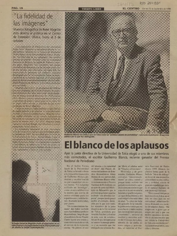 El blanco de los aplausos  [artículo]