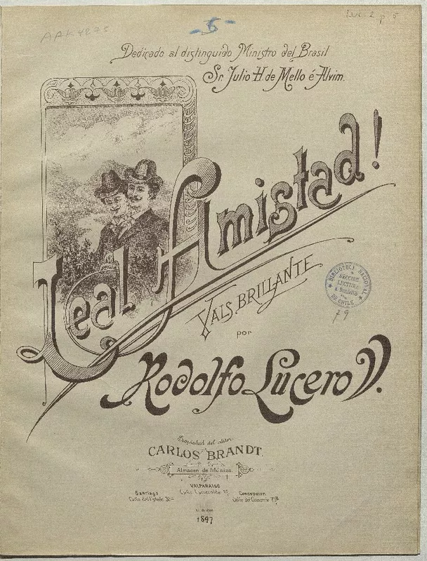 Leal amistad vals brillante para piano [música] : por Rodolfo Lucero V.