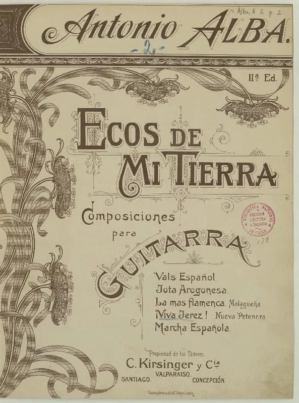 Viva Jerez! nueva petenera [para guitarra] [música] areglada por A. Alba.