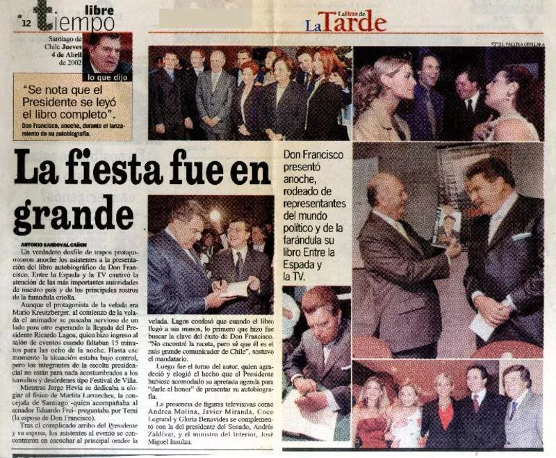 La fiesta fue en grande  [artículo] Antonio Sandoval Cañón.