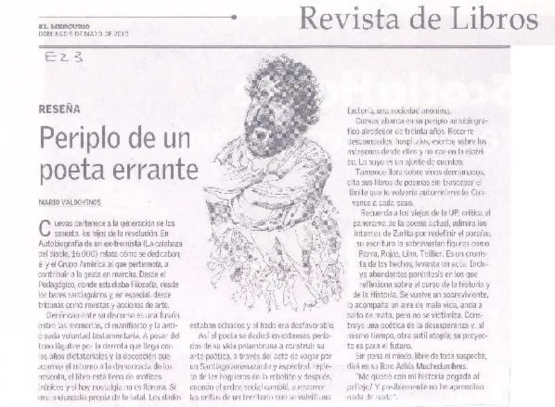 Periplo de un poeta errante  [artículo] Mario Valdovinos.