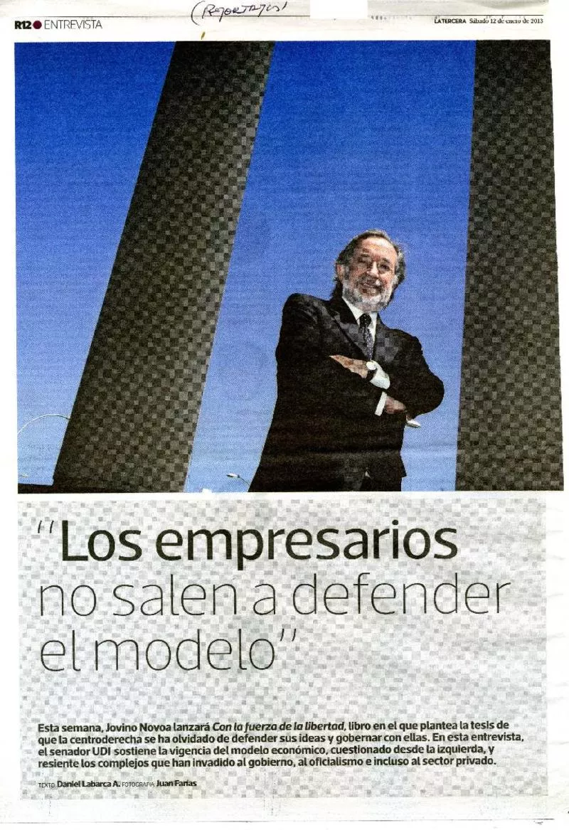 "Los empresarios no salen a defender el modelo"  [artículo] Daniel Labarca A.