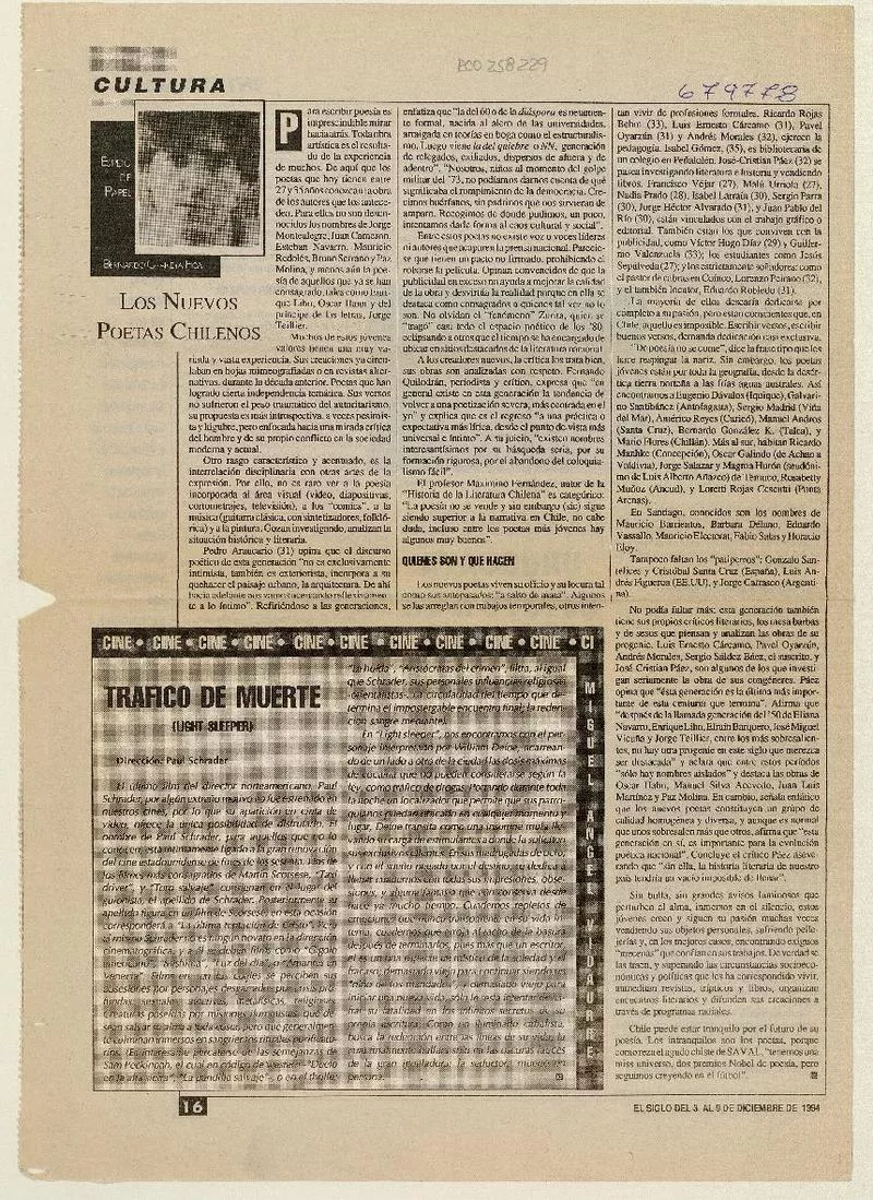 Los nuevos poetas chilenos  [artículo] Bernardo Chandía Fica.