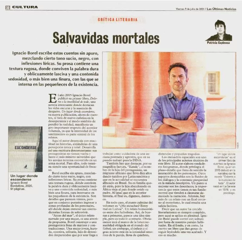 Salvavidas mortales  [artículo] Patricia Espinosa.