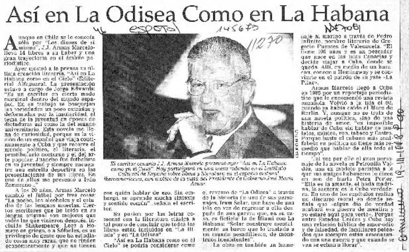 Así en La Odisea como en La Habana.  [artículo]