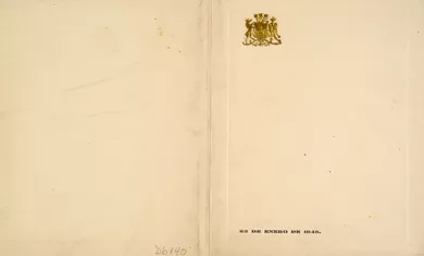 Menú en honor de Juan Antonio Ríos