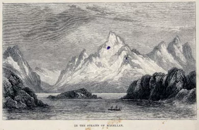 In the Strait of Magellan.
