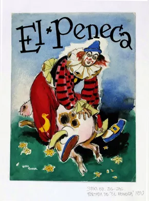 Portada "El Peneca" (Payaso arriba de un chancho)