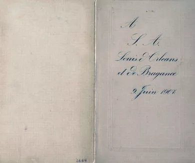 Menú a Louis D'Órleans et de Bragance