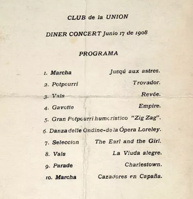 Menú Club de la Union