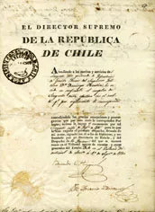Oficio firmado por el Director Supremo al Secretario General José Ignacio Rodriguez