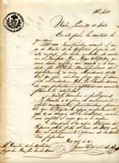Oficio de Don Juan Esteban Rodriguez a Don José Eusebio Barros