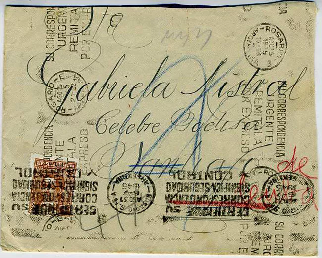 Carta a Gabriela Mistral
