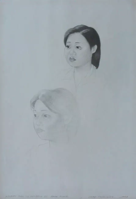 Estudios para un retrato de Grace Kang