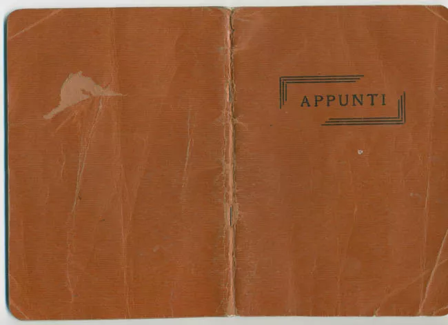 Libreta de apuntes perteneciente a  Elena Poirier