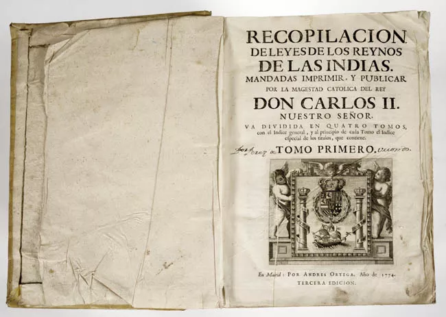 Recopilación de Leyes de los Reynos de las Indias