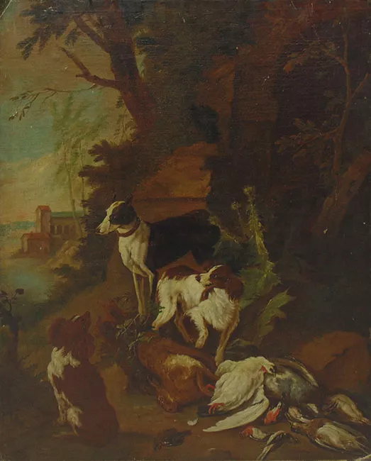 Perros cuidando la caza