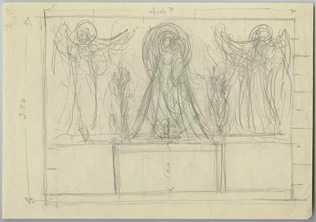 Boceto de mural religioso 