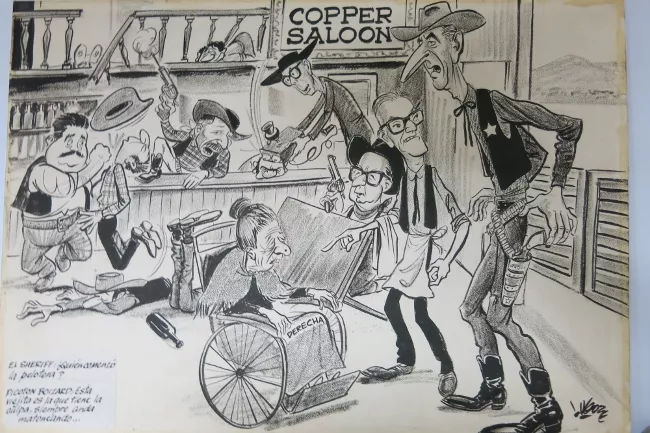 Caricatura del presidente Eduardo Frei Montalva