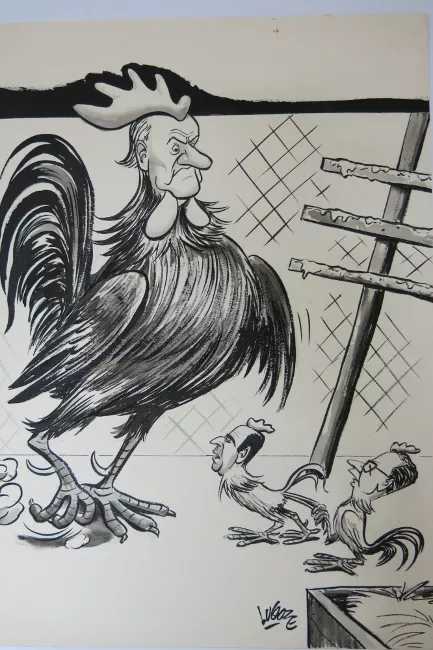 Gallinero, caricatura de ex presidentes de Chile