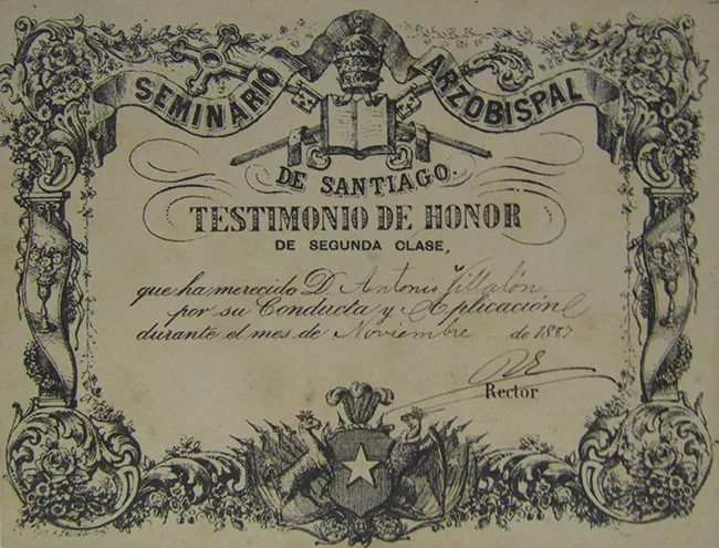 Testimonio de Honor de Segunda Clase
