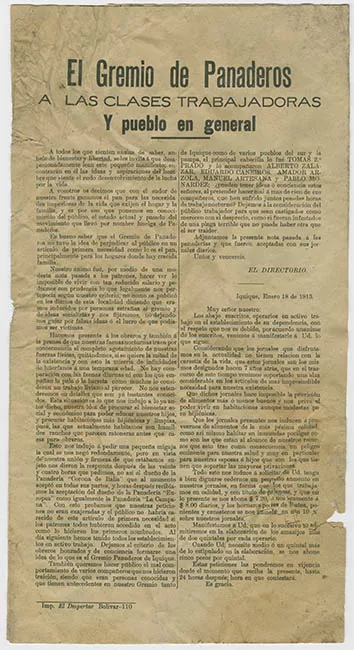 Comunicado del Gremio de Panaderos 