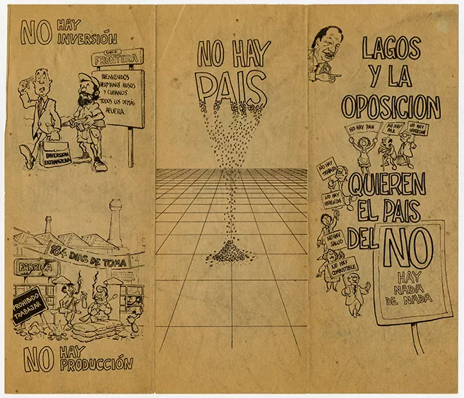 Panfleto Lagos y la oposición quieren el país del NO