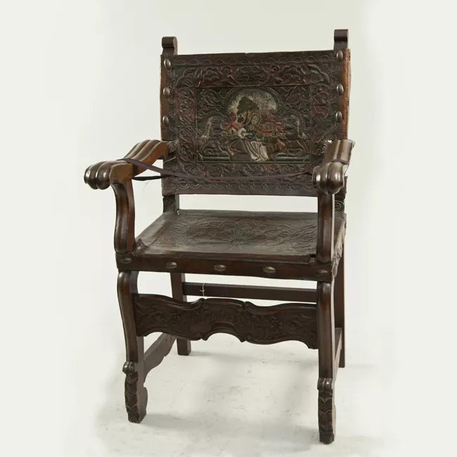 Sillón de vaqueta