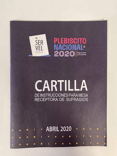 Cartilla de instrucciones para mesa receptora de sufragios. Plebiscito Nacional 2020