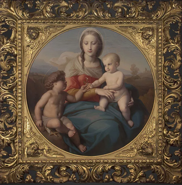 Virgen con el niño Dios y San Juanito