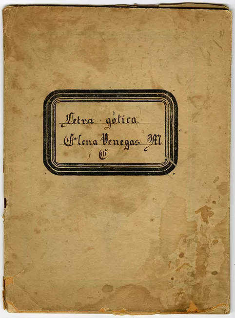 Cuaderno de caligrafía gótica 