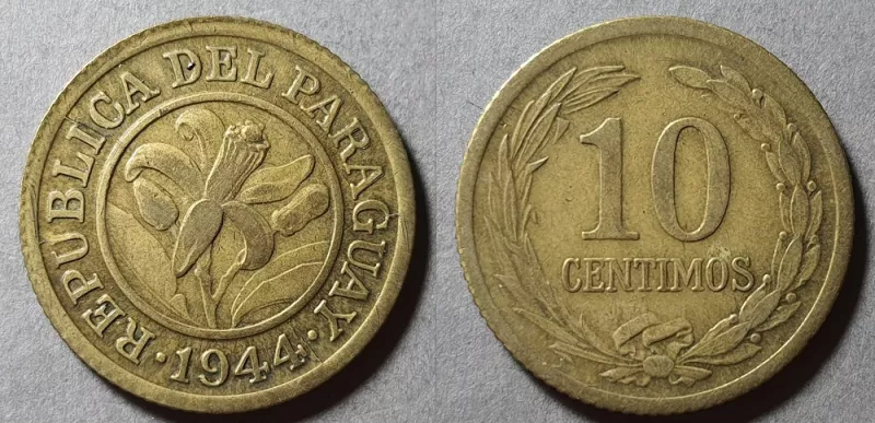 Moneda de 10 céntimos (de Guaraní) República