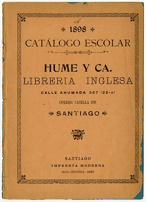 Catálogo escolar Hume y Ca. Librería Inglesa