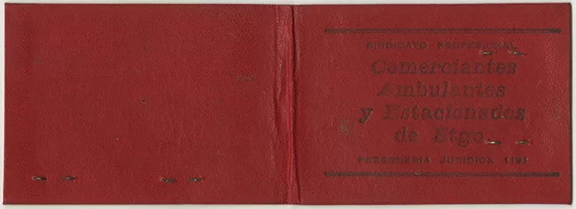 Carnet Sindicato Profesional de Comerciantes Ambulantes y Estacionados de Santiago de Antonio Alfaro López