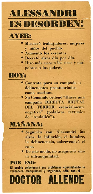 Alessandri en desorden: Ayer, hoy, Mañana