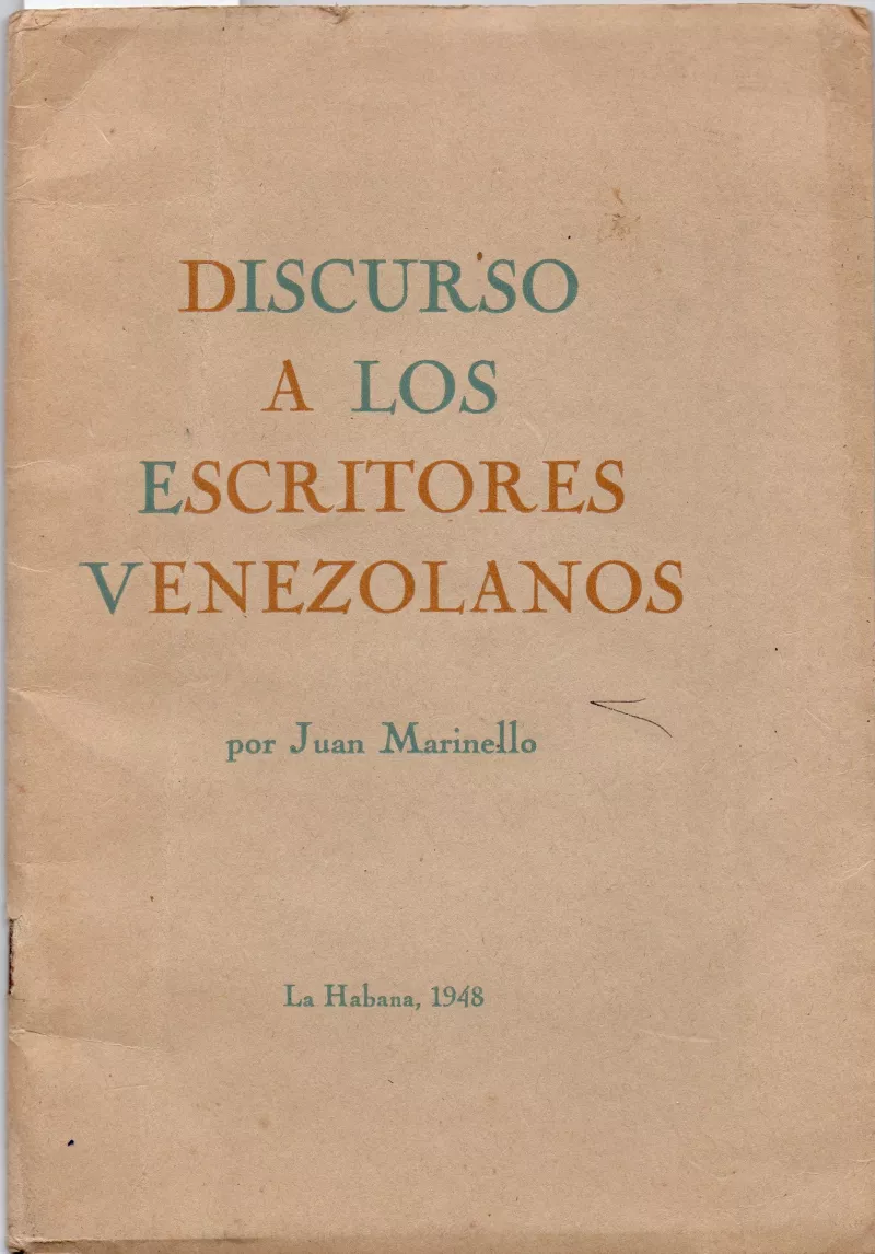 Discurso a los escritores Venezolanos