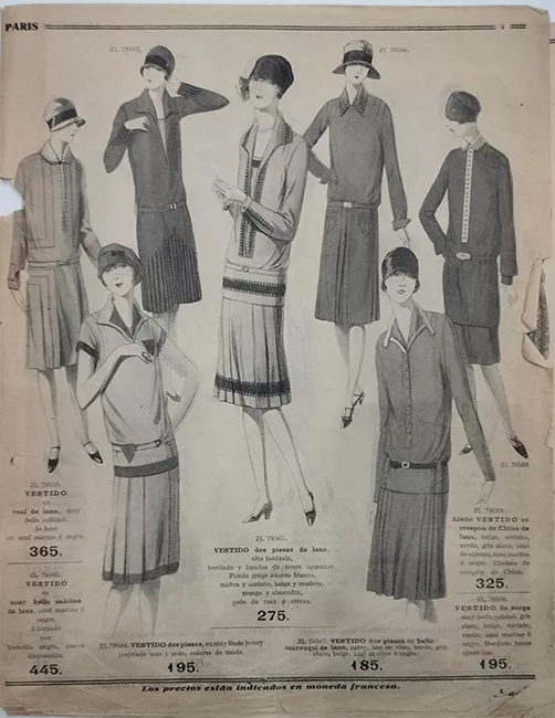 Catálogo de tienda Au Bon Marche en español de principios s. XX