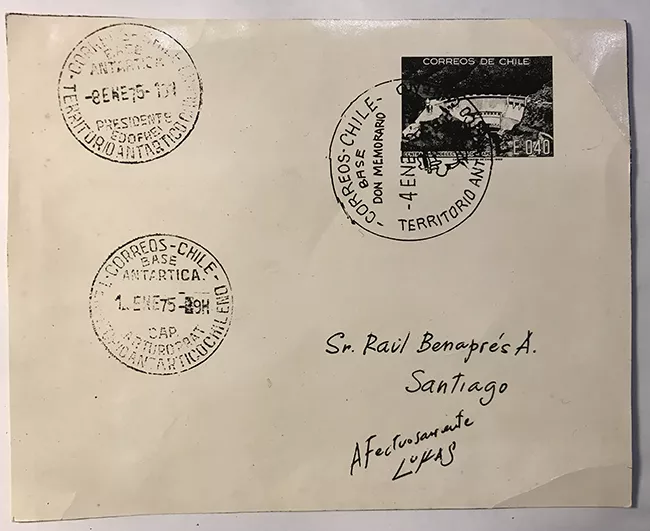 Tarjeta postal fotográfica base Antártica